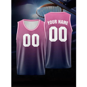 Ensemble de maillots de basket-ball imprimés avec logo personnalisé en gros sans manches antibactérien respirant 100% polyester équipe professionnelle - Product Image 6