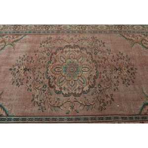 Alfombra clásica de lana verde marrón de 4,8x9 pies patrón de retazos turco pasillo rectángulo látex alfombras de noche para dormitorio de estar adolescente - Product Image 5