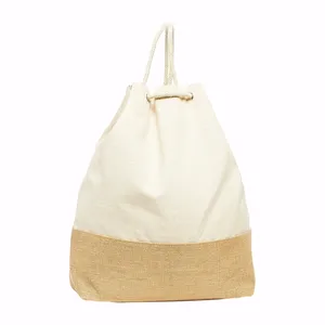 Sacche Sportive Personalizzate in Juta e Cotone con Coulisse per Gadget Promozionali - Product Image 1