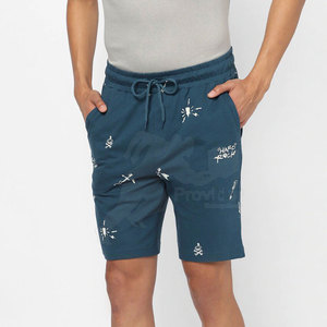 Custom Print Logo 100% Cotton Solid Men <b>Shorts</b> Mid Waist High Street Style Breathable Drawstring Closure Pakistan Manufactured - Product Image 2