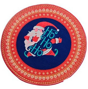 Jupe de sapin de Noël verte et rouge, couleurs classiques de Noël, tapis rond pour la décoration de la maison, couvre-sapin, accessoire festif pour les fêtes - Product Image 5