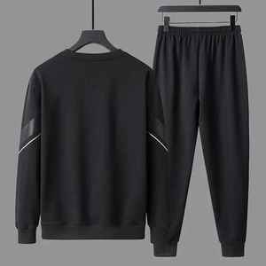2025 nouvelle mode printemps survêtement hommes rayure à manches longues t-shirt hommes deux pièces ensemble sport décontracté hommes ensemble - Product Image 5