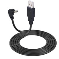 Ángulo recto Mini USB A macho a Mini USB B Adaptador de cable de carga macho de 5 pines