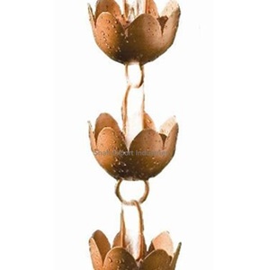 Cadena de lluvia de Metal de Color verde, cadena de lluvia de buen aspecto para decoración de hogar y jardín, cadena de lluvia colgante hecha a mano - Product Image 4