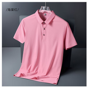 Algodón liso sólido Polo diseñador logotipo personalizado transpirable de gran tamaño de alta calidad para hombres de manga corta Camiseta de punto para hombres - Product Image 3