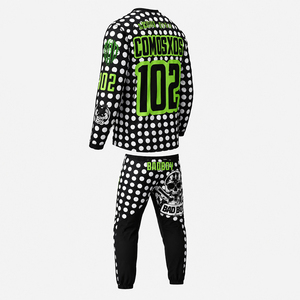 Combinaisons de motocross personnalisées de haute qualité, imprimées pour l'été, % polyester, séchage rapide, respirantes, maillot et pantalon de course, vente en gros CAROLINA - Product Image 6