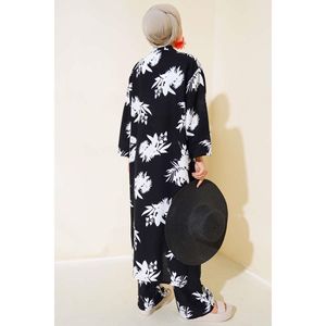 Ensemble Kimono Décontracté Noir - Product Image 1