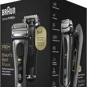 Afeitadora Eléctrica Braun Serie 9 Pro+ con 5 Elementos de Afeitado Pro, Afeitadora Eléctrica para Hombre, Recortadora de Pelo Largo, Estación de Limpieza - Product Image 3