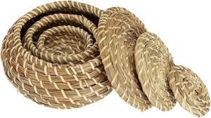Juego de 3 Cajas Pequeñas de Mimbre con Tapa, Caja de Almacenamiento Hecha a Mano, Ecológica, Decoración Natural para el Hogar, Venta al por Mayor desde Vietnam - Product Image 2