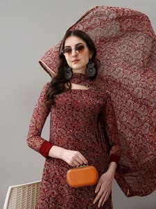 PRECIOSO DISEÑADOR ANARKALI IMPRESIÓN DIGITAL CON DUPATTA Y FONDO - Product Image 3