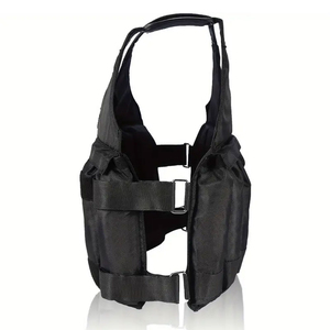 Gilet de protection balistique en toile Black Defender pour homme, ceinture respirante, design hivernal, protection abdominale, plaque rigide - Product Image 3