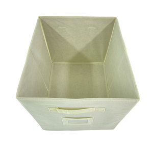 Boxes Fabric Storage <b>Baskets</b> With Rope Handles for Cupboards <b>Shelves</b> Wardrobe Clothes Collapsible Large Fabric Storage Cube - Product Image 6