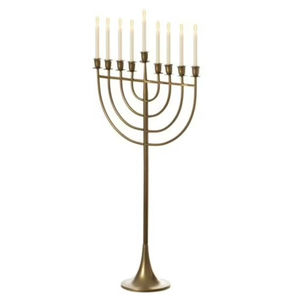 Diseño de lujo 7 ramas plata Menorah templo candelabro Metal candelabro para decoración del hogar y religioso precio más barato - Product Image 3