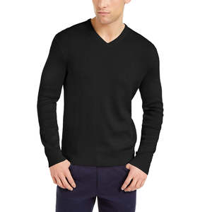Maglione da Uomo Calvin Klein Blu con Scollo a V, in Misto Cotone, Logo Ricamato, Motivo Stampato, Taglia Piccola per l'Autunno - Product Image 1