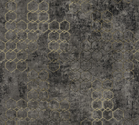 Papier peint insonorisant géométrique moderne en vinyle non tissé noir et or, fabriqué en Allemagne, rouleaux de 10,05 x 0,53 m, chambre, cuisine, hôtel