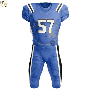 Vente en gros de vêtements de football américain grande taille personnalisés XL ensembles de haut et de pantalon en jersey uniformes de numéros respirants - Product Image 3
