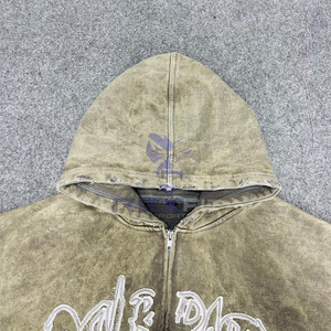 Nouvel arrivage, meilleur prix, sweat à capuche zippé le plus demandé, imprimé d'usine, sweat à capuche fabriqué à bas prix pour hommes - Product Image 2