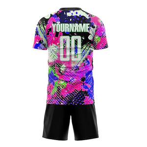Uniforme d'équipe haute pour hommes, maillots de football à manches courtes, numéro de nom, ensembles de l'équipe de France 100% polyester, technique de coupe automatisée - Product Image 2