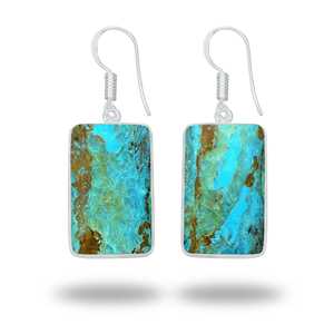 Pendientes de Piedras Preciosas Naturales, Regalos con Forma de Piedras Curativas, Pendientes de Shattuckita Natural, Joyería Hecha a Mano al por Mayor - Product Image 1