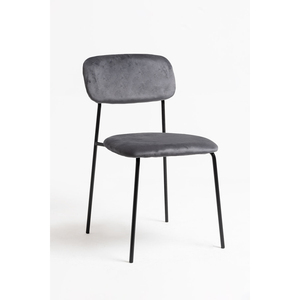 Chaise d'hôtel en velours noir Suvi - Product Image 1