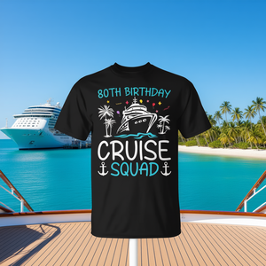 Camiseta Promocional para Fiesta Familiar de Cumpleaños Número 80, 2025 - Product Image 3