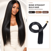 Cheveux synthétiques lisses pour tresses 150g, extensions en vrac 20-30 pouces, double trame machine, vente en gros