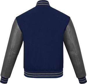 Chaquetas universitarias Venta al por mayor Logotipo personalizado en blanco Liso Letterman Graffiti Béisbol CollegeBaseballjacket para hombres - Product Image 6