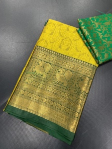 Saree en soie fantaisie haute nouveau Design attrayant et tissu en soie avec tissage femmes saree saree en soie de coton - Product Image 4