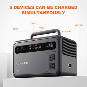 Sunark mejores generadores de energía solar portátiles 100W 200W 300W 600W <span class=keywords><strong>alquiler</strong></span> cargador portátil banco de energía - Product Image 4