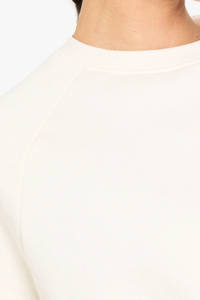 Ropa de calle de alta demanda Color crudo costura en blanco Sudadera de cuello redondo de gran tamaño para mujer sudadera de lana de algodón 100% Sostenible - Product Image 5