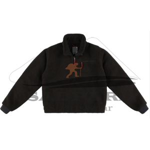 Manteau d'hiver pour hommes, veste polaire de couleur unie avec poches, veste polaire zippée, vestes en polaire Sherpa personnalisées en usine pour hommes - Product Image 5