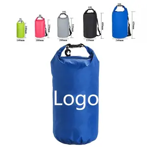 Kuru çanta özel Logo katlanabilir sırt çantası yürüyüş kamp açık Pvc 5L 10L 15L 20L 30L su geçirmez sırt çantası kuru çanta