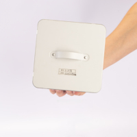 Caixa de Metal OEM de Fábrica, Lata Quadrada de Folha de Flandres Grau Alimentício com Alça Superior e Tampa Removível para Embalagem de Biscoitos, Bolachas e Salgadinhos
