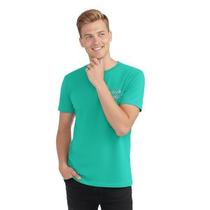 เสื้อยืดผ้าฝ้ายสีขาว100% สำหรับผู้ชายพิมพ์โลโก้แบบกำหนดเอง - Product Image 2