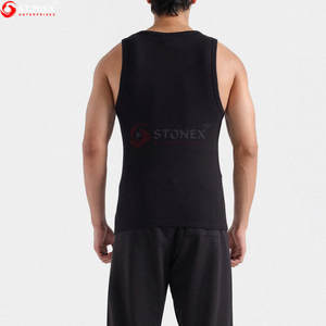 Vente en gros de débardeurs de gym en polyester/coton pour hommes, col rond, vêtements de fitness décontractés, gilet de musculation respirant de haute qualité - Product Image 3