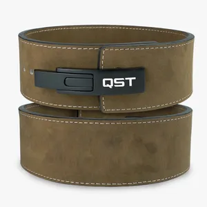 Ceinture de gymnastique à levier d'haltérophilie 8MM, levier 10MM 13MM ceinture de musculation en cuir véritable robuste hommes Squats ceinture de levage de terre Logo OEM