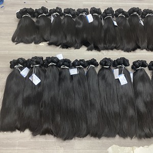 Ietnamese-extensiones de cabello humano ondulado, cabello liso con cutícula en bruto - Product Image 3