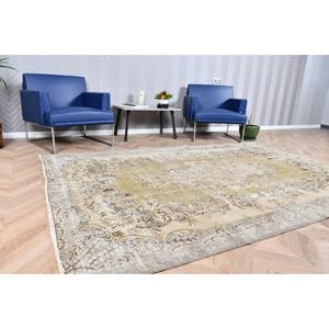 พรมตุรกีโบราณขนาดใหญ่ 5.9x8.7 ฟุต สีเทา พรมขนสัตว์สไตล์ตะวันตกเฉียงใต้ - Product Image 2