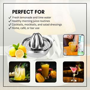 Gran oferta, Extractor Manual de mano para cocina, exprimidor de jugo de fruta, exprimidor de mano portátil de acero inoxidable para cítricos, exprimidor de naranja y limón - Product Image 5
