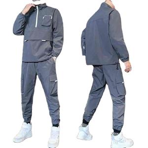 Survêtement unisexe en coton pour homme, coupe-vent de sport respirant avec logo personnalisé, idéal pour le fitness, collection 2026 - Product Image 4