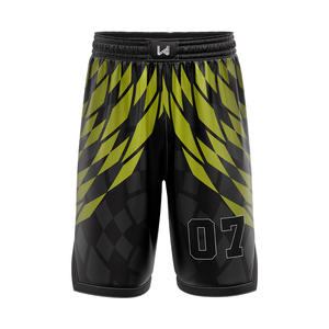 Shorts de basket-ball imprimés par transfert thermique personnalisés 100% polyester respirant grande taille antibactérien séchage rapide vêtements de basket-ball - Product Image 5