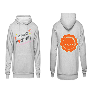เสื้อมีฮู้ดสีเทาใส่ได้ทั้งชายและหญิงชุดฤดูใบไม้ร่วงลาย I AM Successful Back - Product Image 1