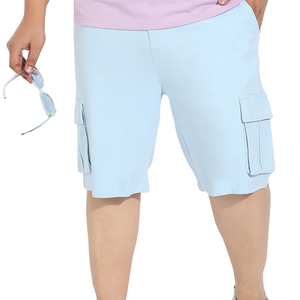 Vêtements décontractés pour hommes 100% coton Short à la taille avec cordon de serrage Bonne qualité Streetwear respirant et léger - Product Image 1