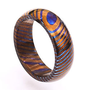 Hecho a mano personalizado forjado Timascus titanio Unisex boda anillo de compromiso hoja de acero inoxidable-directo del fabricante de cuchillos - Product Image 4