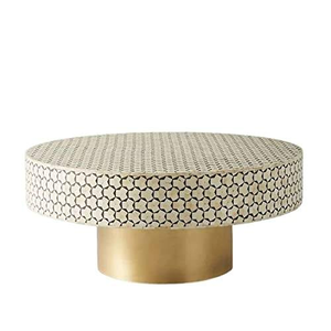 Mesas de Centro Decorativas con Incrustaciones de Hueso Natural Hechas a Mano, Mesas Laterales de Sofá Modernas y Contemporáneas con Incrustaciones de Hueso - Product Image 3
