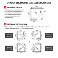 Cabine de douche d'angle ANSI Z97.1 avec cadre en acier inoxydable SS304, portes coulissantes simples en verre en forme de losange, moderne et personnalisée pour hôtel