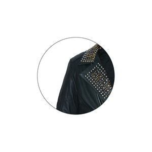 Chaqueta de Cuero Punk de Invierno Personalizada al por Mayor para Hombre, Piel de Vaca, Resistente al Viento y Transpirable, Diseño Premium para Motociclistas y Corredores - Product Image 3