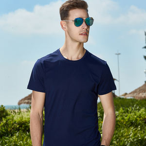 Logo de sérigraphie personnalisé de haute qualité mercerisé vierge 100% coton uni 200GSM fabricant unisexe hommes t-shirt pour hommes - Product Image 4