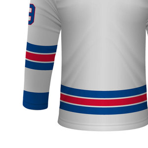 Meilleur Prix OEM Maillot de Hockey sur Glace en Polyester Durable Nouveau Design Unisexe Personnalisé Nom de l'Équipe Imprimé Maillot Blanc Uni Hommes - Product Image 2