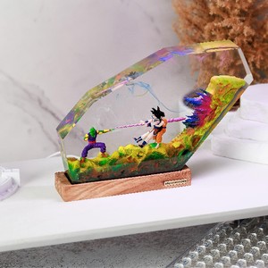 Lampe en résine personnalisée, lampe en résine Anime, veilleuse LED, cadeau fait main, lampe diorama art déco, cadeau personnalisé, lampe époxy Anime - Product Image 1